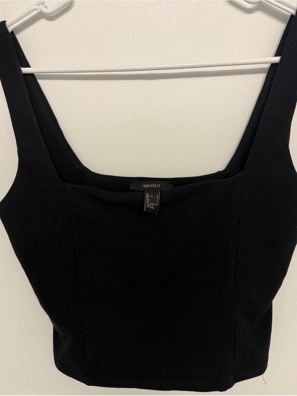Forever 21 Black Crop Top Square Neck